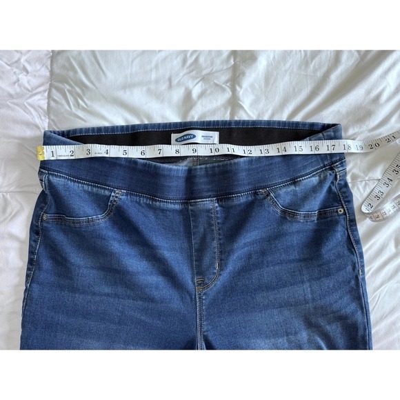 Old Navy Skinny pull on Jeggings Size 16 Stretchy Jeans Blue EUC - Picture 3 of 9
